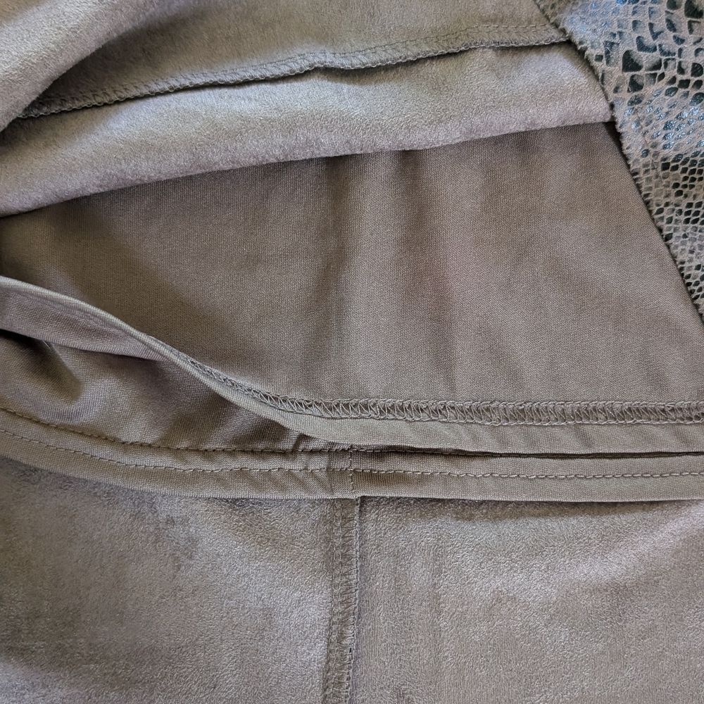 Love Riche Brown Mini Asymmetrical Pencil Skirt - Picture 4 of 8